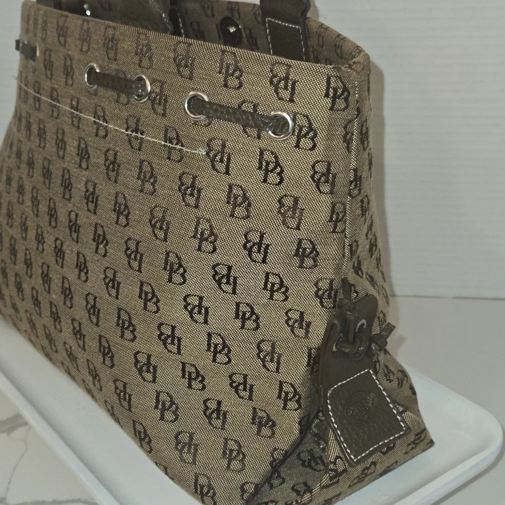 Vintage Y2K Dooney & Burker Brown Monogram Satchel Bag